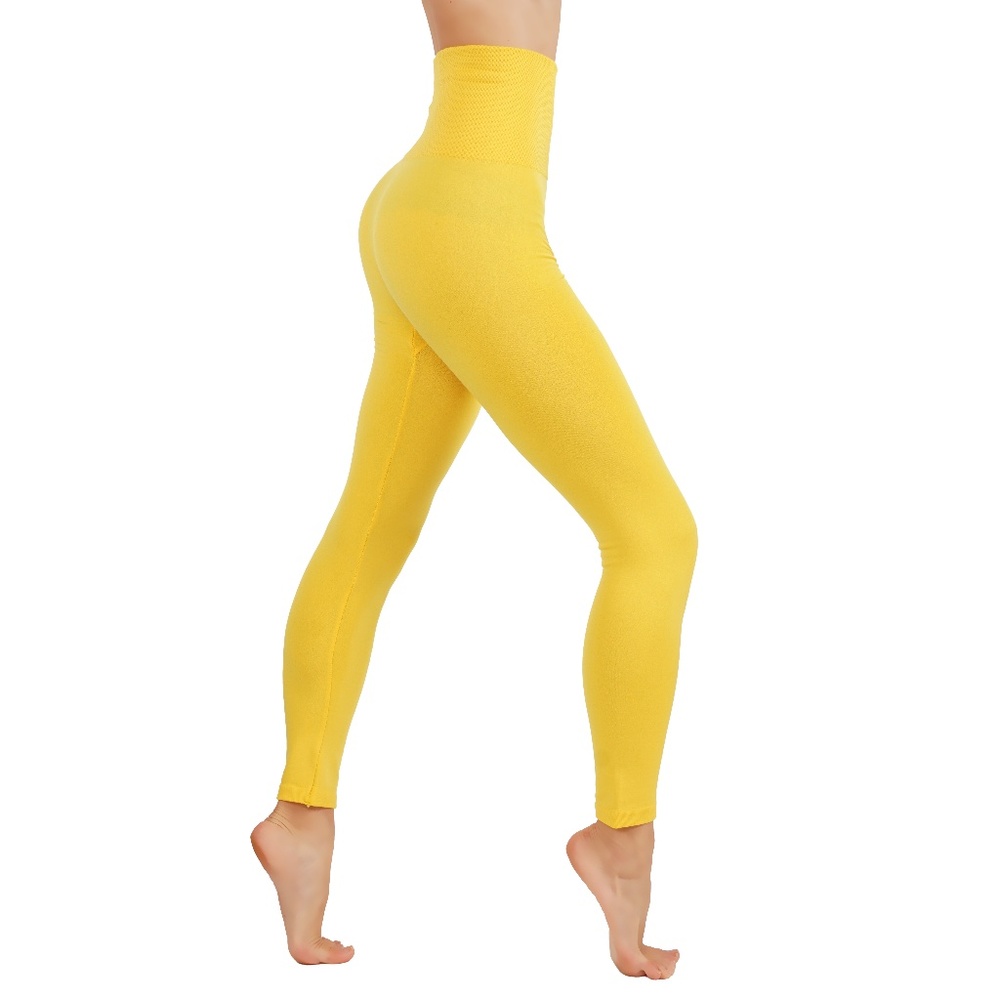 Fleece leggings with highwaist Mustard 538